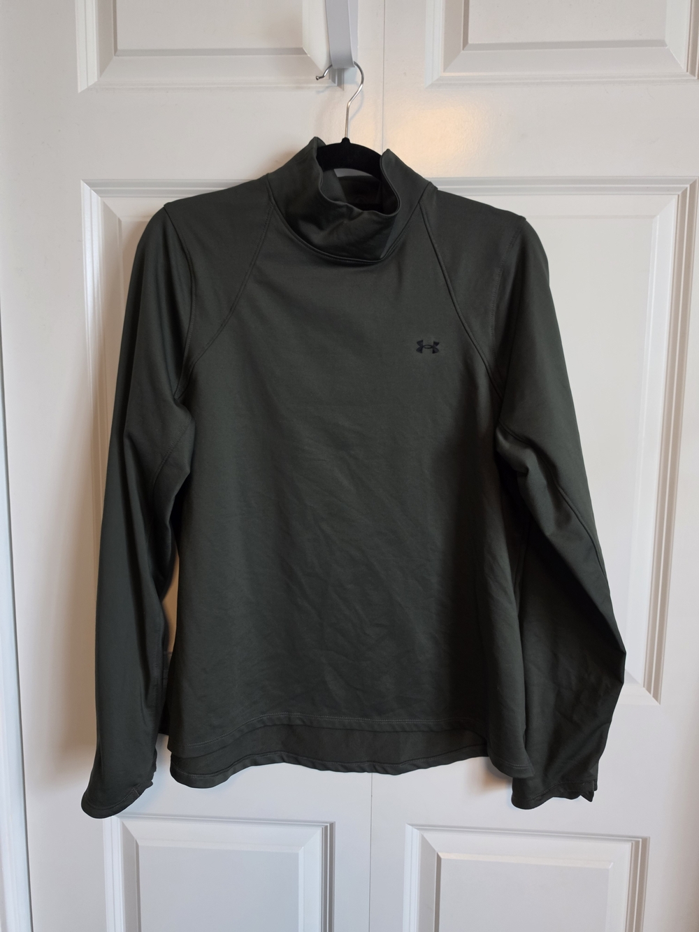 Under Armour Olive Green Mock Neck Long Sleeve Shirt